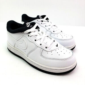 Nike Air Force 1 AF1 ESS Toddler Boys Size 8c White Black Low Sneaker Shoes